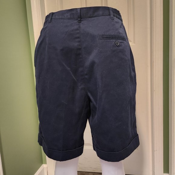 Navy Blue Cotton Shorts (Petite) - Picture 2 of 2